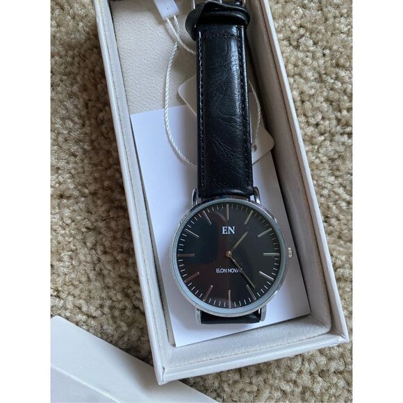 Elon Novac ALEXANDER IOB Black Wristwatch, MSRP $229 - Picture 12 of 14